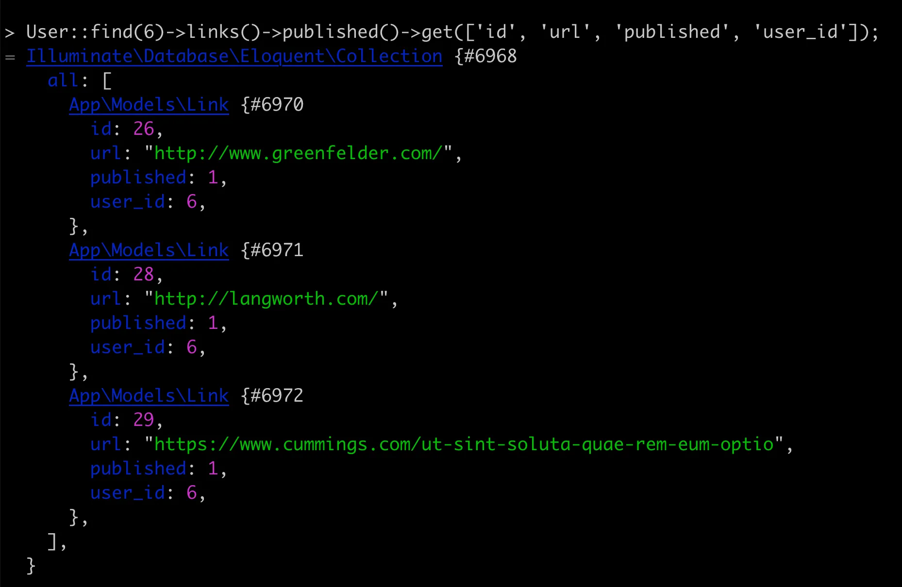 Tinker query using scope